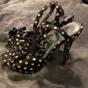 Charlotte Russe Polka Dot Heel size 6